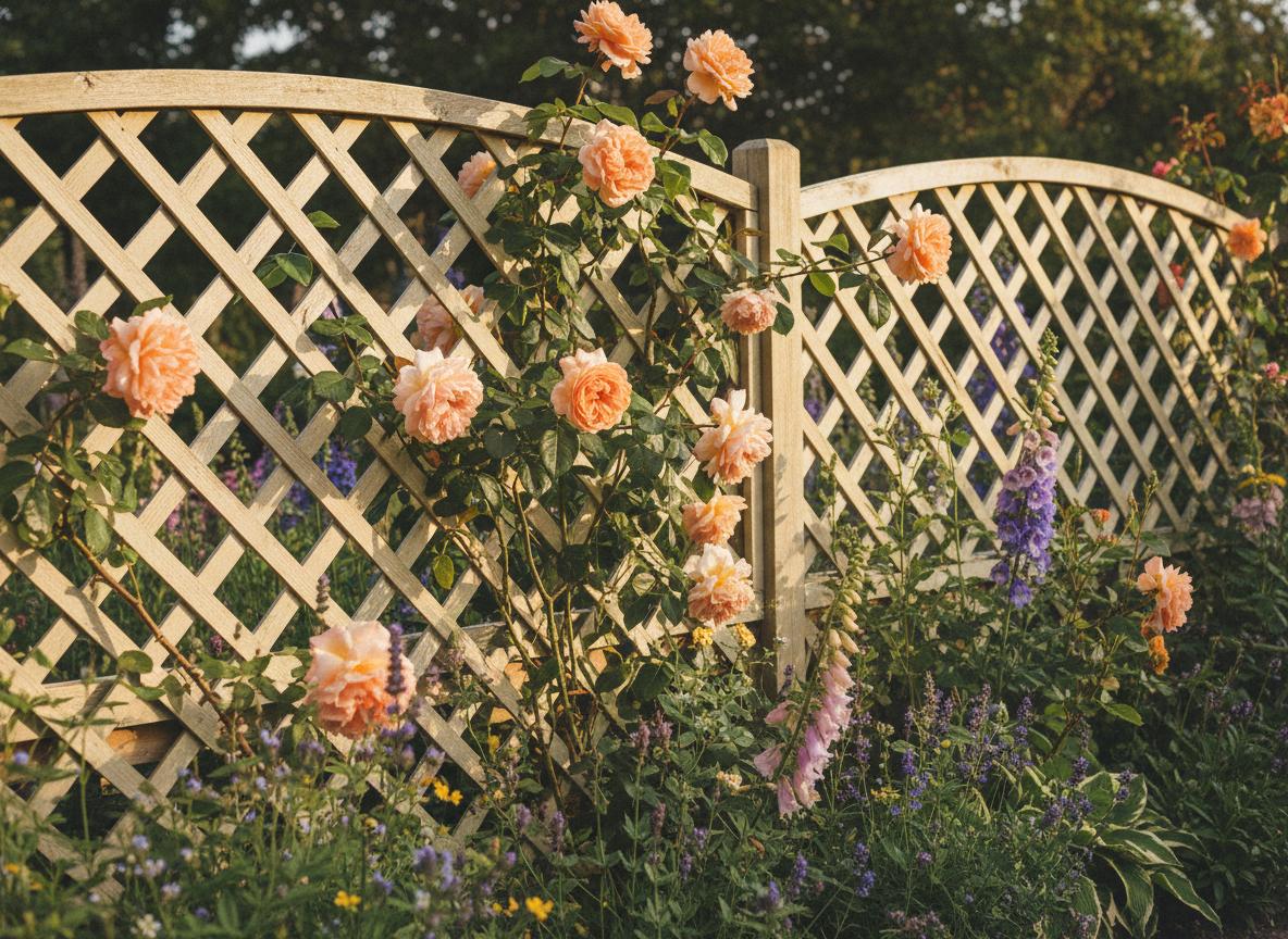 New garden fence with trellis top installed in Hertfordshire